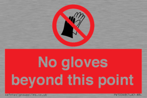 No gloves beyond this point